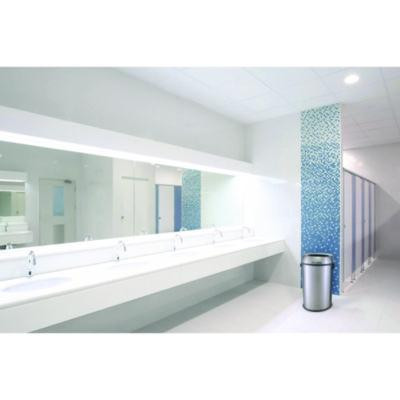 17 Gallon Stainless Steel Heavy-Gauge Brushed Open Top Commercial Trash Can