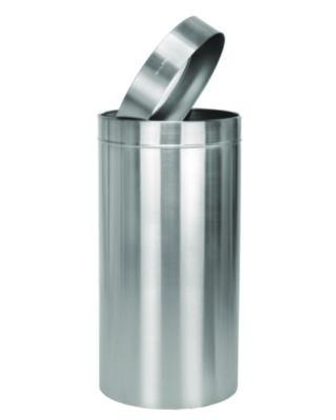 27 Gallon Stainless Steel Commercial Indoor Trash Can, Brushed Stainless Steel