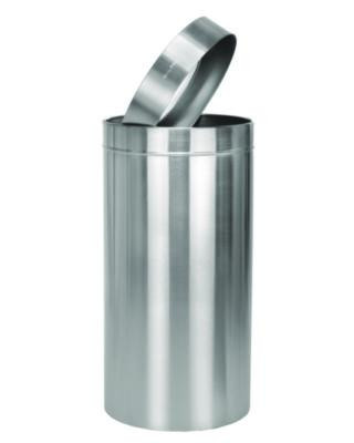 27 Gallon Stainless Steel Commercial Indoor Trash Can, Brushed Stainless Steel