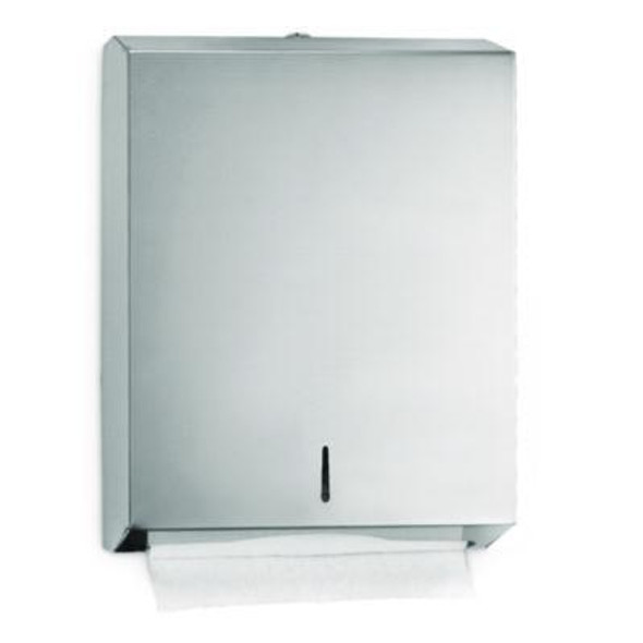 Vertical C-Fold/Multi-Fold Paper Towel Dispenser, 14.5 x 4 x 11.2, Brushed Stainless Steel