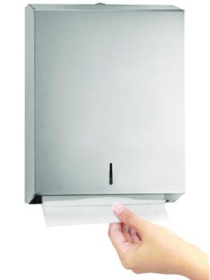 Vertical C-Fold/Multi-Fold Paper Towel Dispenser, 14.5 x 4 x 11.2, Brushed Stainless Steel