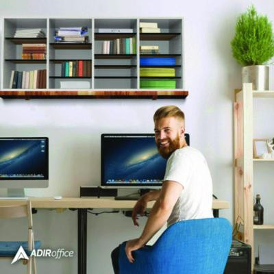 Wood Adjustable 24 Compartment Literature Organizer, 24 Sections, Letter Size, 39.3 x 11.8 x 16.3, White