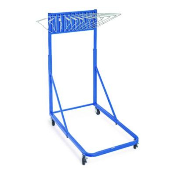 Blueprint Storage Cabinet Rolling Stand, Assorted Document Sizes Accomodated, 27" x 28.5" To 46.5" x 46" To 66", Blue