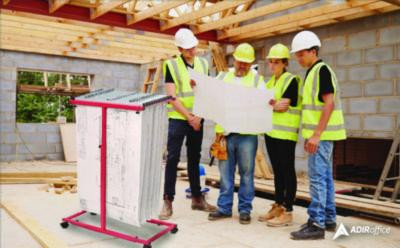 Blueprint Storage Cabinet Steel Vertical Plan Center, Assorted Document Sizes, 15" x 27" To 47.25" x 32.5" To 57", Red