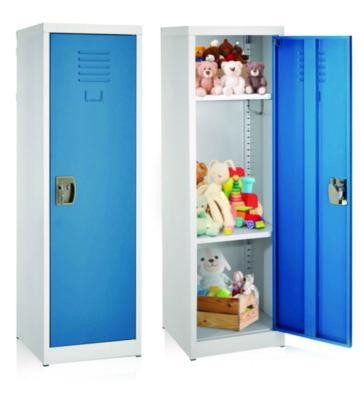 Steel Storage Locker, 1 Compartment, 15 x 15 x 48, Blue