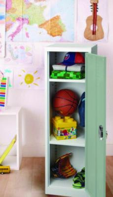 Steel Storage Locker, 1 Compartment, 15 x 15 x 48, Misty Green