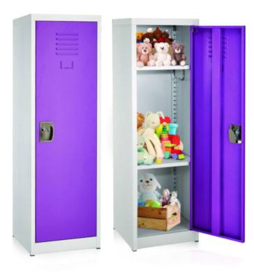 Steel Storage Locker, 1 Compartment, 15 x 15 x 48, Purple