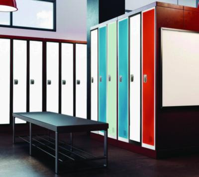 Steel Storage Locker, 1 Compartment, 12 x 12 x 72, Black Body/White Doors