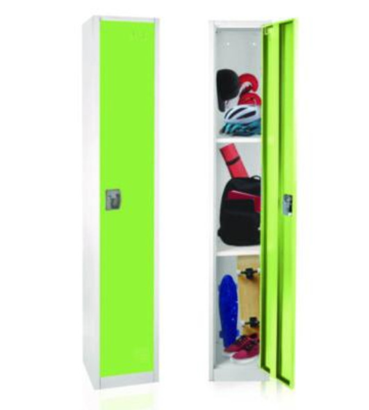 Steel Storage Locker, 1 Compartment, 12 x 12 x 72, Green