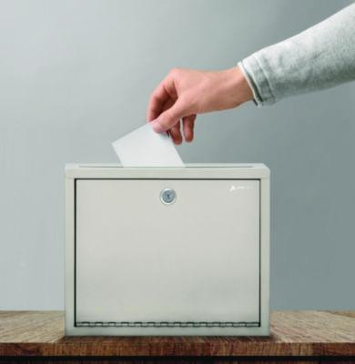 Large Size Steel Multi-Purpose Secure Drop Box, 12 x 3 x 10, Beige