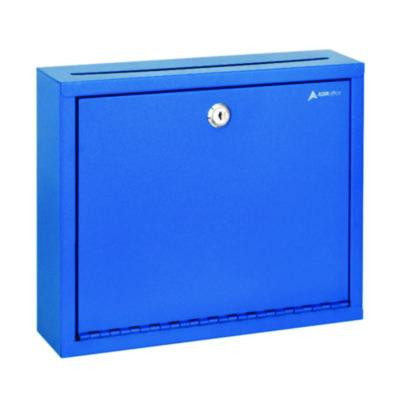 Large Size Steel Multi-Purpose Secure Drop Box, 12 x 3 x10, Blue