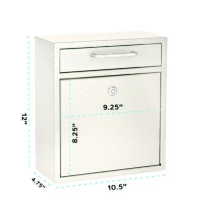 Medium Ultimate Wall Mounted Mail Box, 10.4 x 4.5 x 12, White