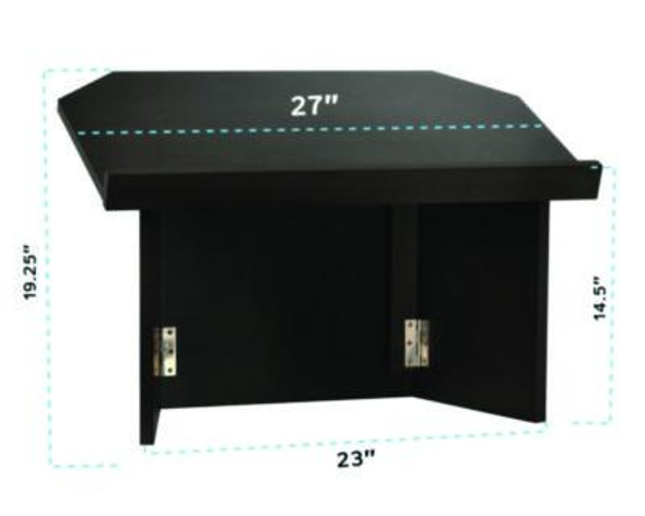 Foldable Tabletop Podium Lectern Speaker Stand, 27 x 16 x 19, Black