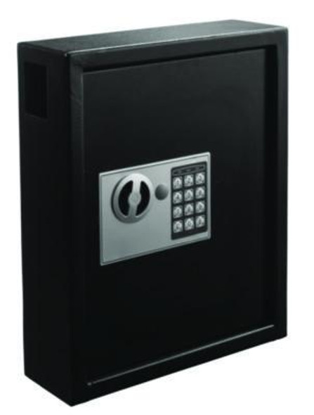 Steel Digital Lock Key Cabinet, 40-Key, 13 x 4 x 14.3, Stainless Steel 304, Black