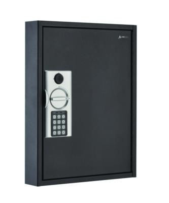 Steel Digital Lock Key Cabinet, 60-Key, 13 x 2.6 x 17, Stainless Steel 304, Black
