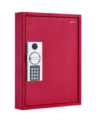 Steel Digital Lock Key Cabinet, 60-Key, 13 x 2.6 x 17, Stainless Steel 304, Red