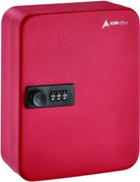 Steel Heavy-Duty Key Cabinet With Combination Lock, 30-Key, 6.4 x 3 x 8, Stainless Steel 304, Red