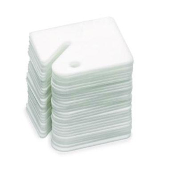 Plastic Identification Key Tags, White, 100/Pack