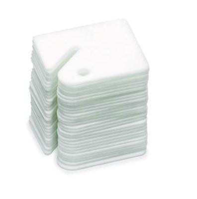 Plastic Identification Key Tags, White, 100/Pack