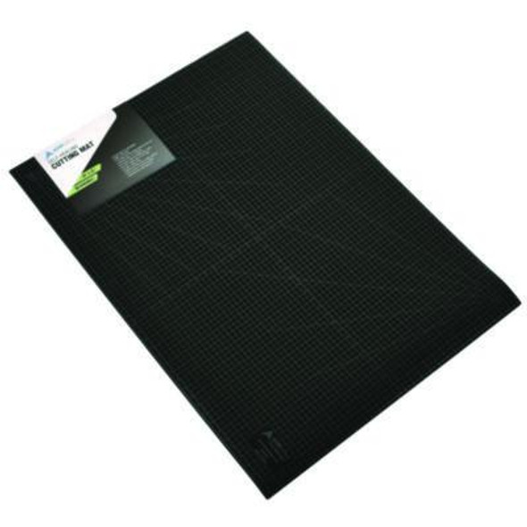 Reversible Self Healing Cutting Mat, 1" Grid With Guide Angles, 30" x 42", Green/Black