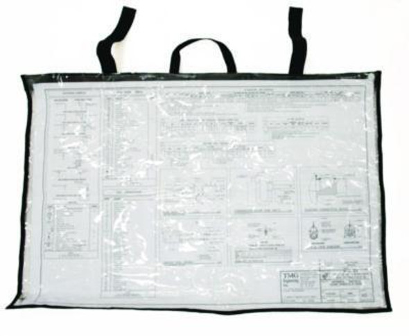 Large Document Protection Blueprint Plan Holder, Holds Arch D (24" x 36"), Clear