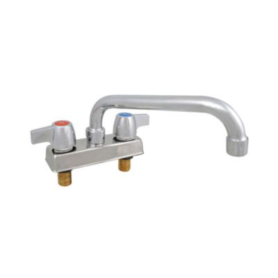 Workforce Standard Duty Faucet, 3.87" Height/6" Reach, Chrome-Plated Brass