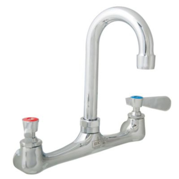 Workforce Standard Duty Faucet, 12.38" Height/8" Reach, Chrome-Plated Brass