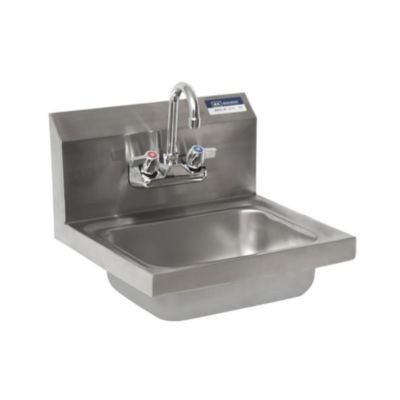 Stainless Steel Hand Sink With Faucet, 14" l x 10" w x 5" d