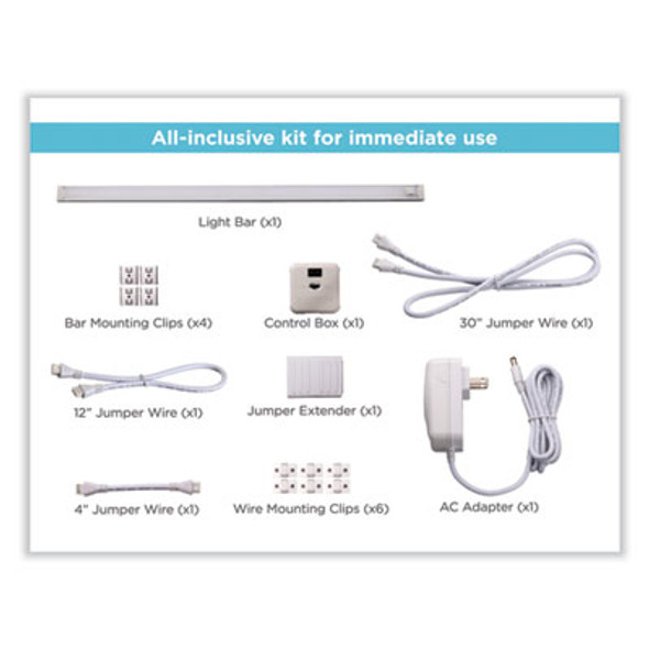 Led Dimmable Under Counter Lighting With Motion Sensor And Magnetic Option Five-Bar Kit, 0.78w x 0.39h