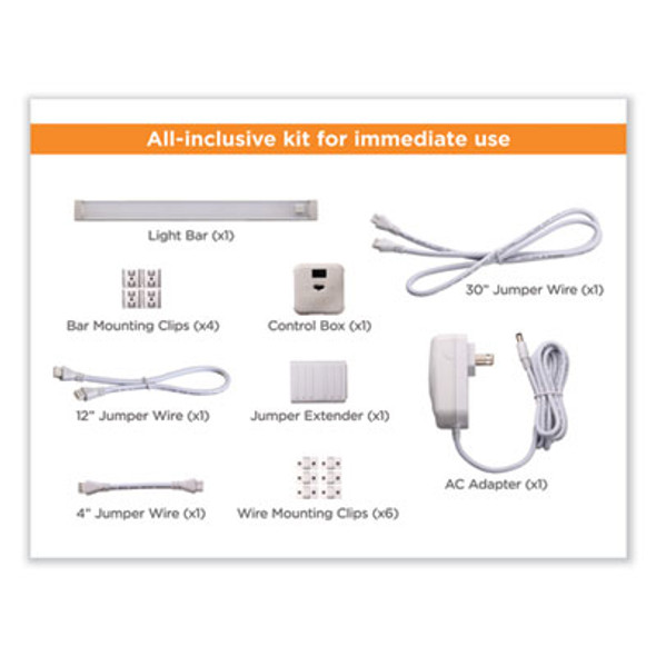 Led Dimmable Under Counter Lighting With Motion Sensor And Magnetic Option One-Bar Kit, 0.78w x 0.39h, 9" Length