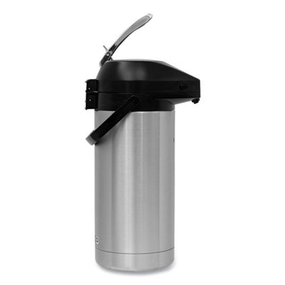 Lever Action Airpot, 128 Oz, Silver/Black