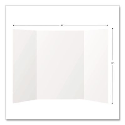 Trifold Display Boards, 36 x 48 x 0.2, White