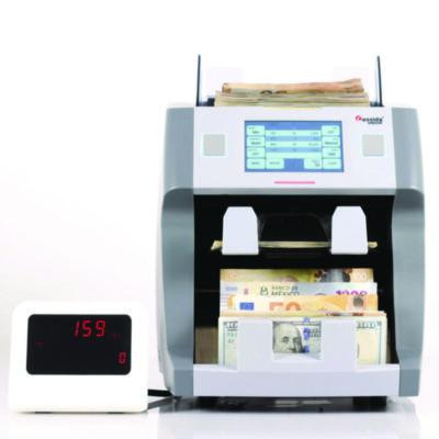 9900R Two-Pocket Mixed Bill Counter, Three Speeds: 800 Bills/Min, 1,000 Bills/Min, 1,200 Bills/Min, 9.5 x 11 x 10.4, Gray