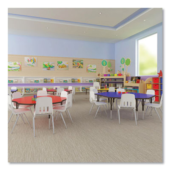 Markerboard Activity Tables, Rectangular, 60" x 30" x 19" To 29", White Top, Black Legs, 4/Pallet
