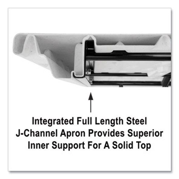 Adjustable Folding Table, Rectangular, 48" x 24" x 22" To 32", Blue Top, Black Legs, 4/Pallet