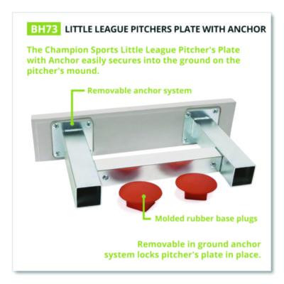 Youth Pitcher's Plate With Anchor, 18" x 4"