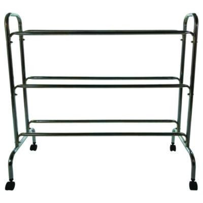 Powder-Coated Ball Cart, Metal, 132 Lb Capacity, 17 x 41 x 41, Silver