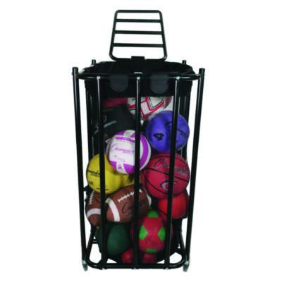Compact Lockable Ball Locker, Metal, 176 Lb Capacity, 22 x 28 x 43, Black