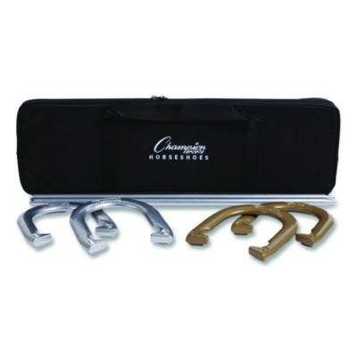 Deluxe Horseshoe Tournament Set, 4 Horseshoes/2 Stakes/Carry Bag/Rule Sheet