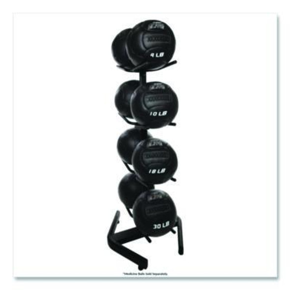 U-Ring Double Medicine Ball Tree, 28" x 28" x 60", Black