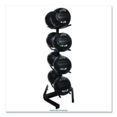 U-Ring Double Medicine Ball Tree, 28" x 28" x 60", Black
