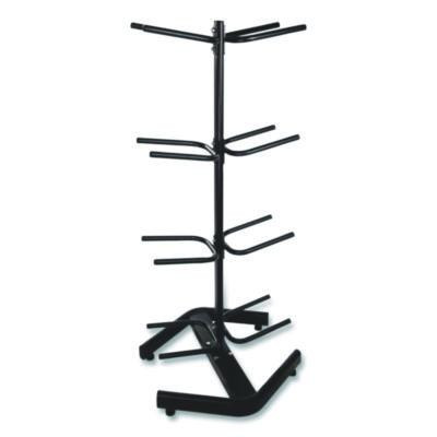 U-Ring Double Medicine Ball Tree, 28" x 28" x 60", Black
