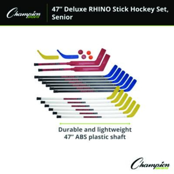 Indoor Abs Floor Hockey Set, 2 Pucks, 14 Sticks
