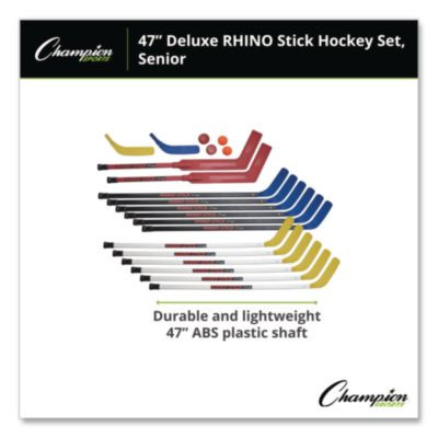 Indoor Abs Floor Hockey Set, 2 Pucks, 14 Sticks