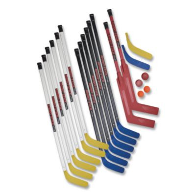 Indoor Abs Floor Hockey Set, 2 Pucks, 14 Sticks