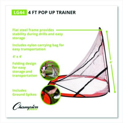 Lacrosse Pop Up Target Trainer, 4 Ft x 4 Ft
