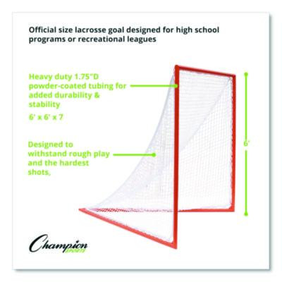 Pro High School Lacrosse Goal, 6 Ft x 6 Ft, 1.65" Dia Frame
