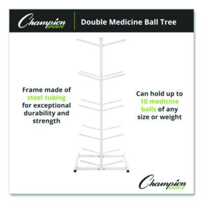 Double Medicine Ball Tree, 12" x 23" x 51", White