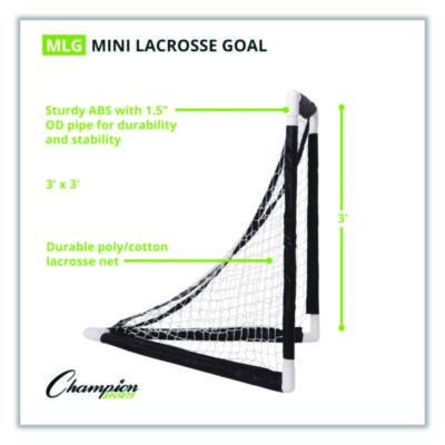 Mini Lacrosse Goal, 3 Ft  x 3 Ft, 1.5" Dia Frame