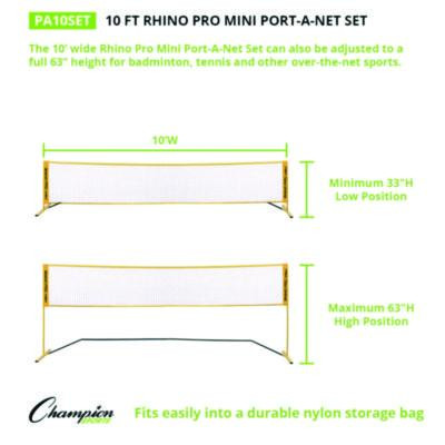 Rhino Port-A-Net Set, 33" To 63" x 120"